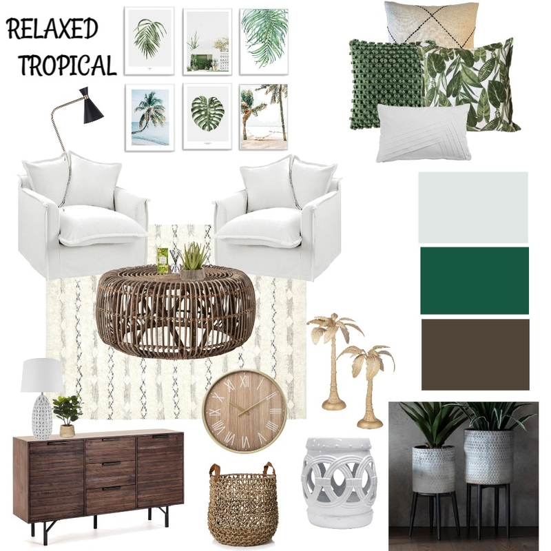Relaxed tropical Mood Board by Rene Du Preez on Style Sourcebook