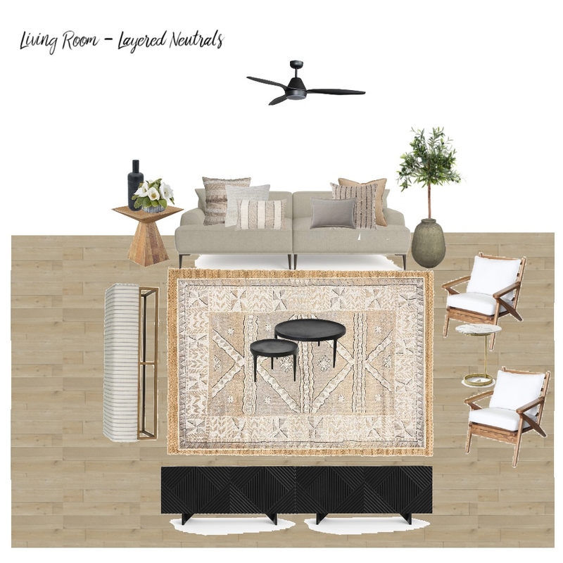 Living Room - Layered Neutrals Mood Board by Casa Macadamia on Style Sourcebook