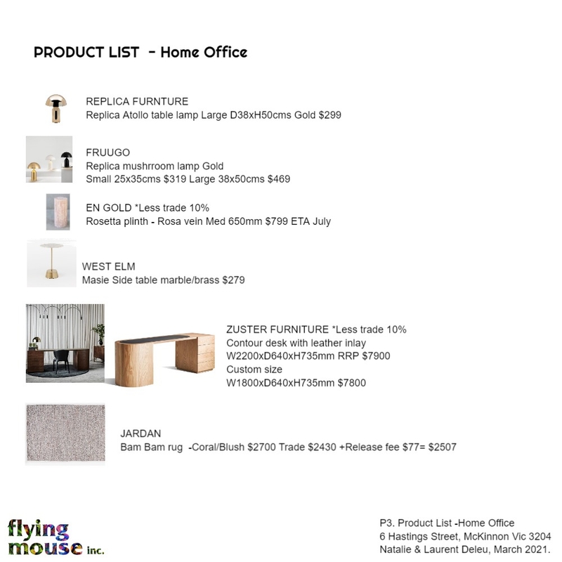 Deleu P3. Product List -Home Office Mood Board by Flyingmouse inc on Style Sourcebook