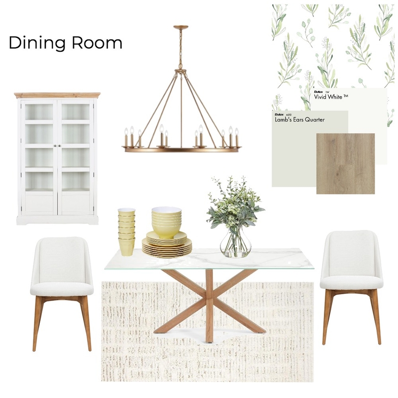 Monochromatic Green Dining Room Mood Board by Madeline Campbell on Style Sourcebook