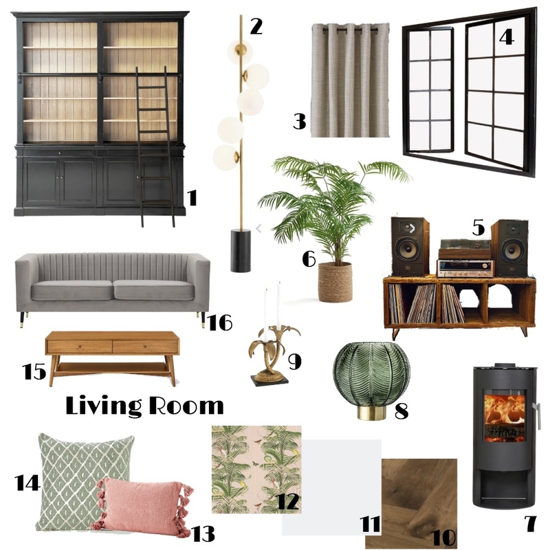 Living Room Sample Board Mood Board by Fanny Lambotte on Style Sourcebook