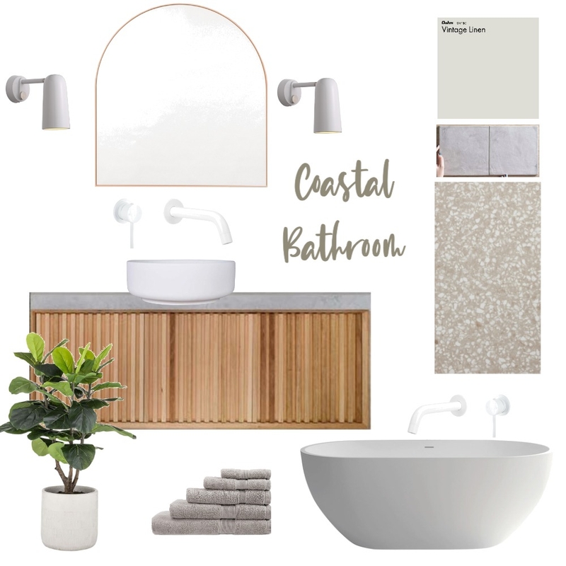 Coastal Bathroom Mood Board by Studio Alyza on Style Sourcebook