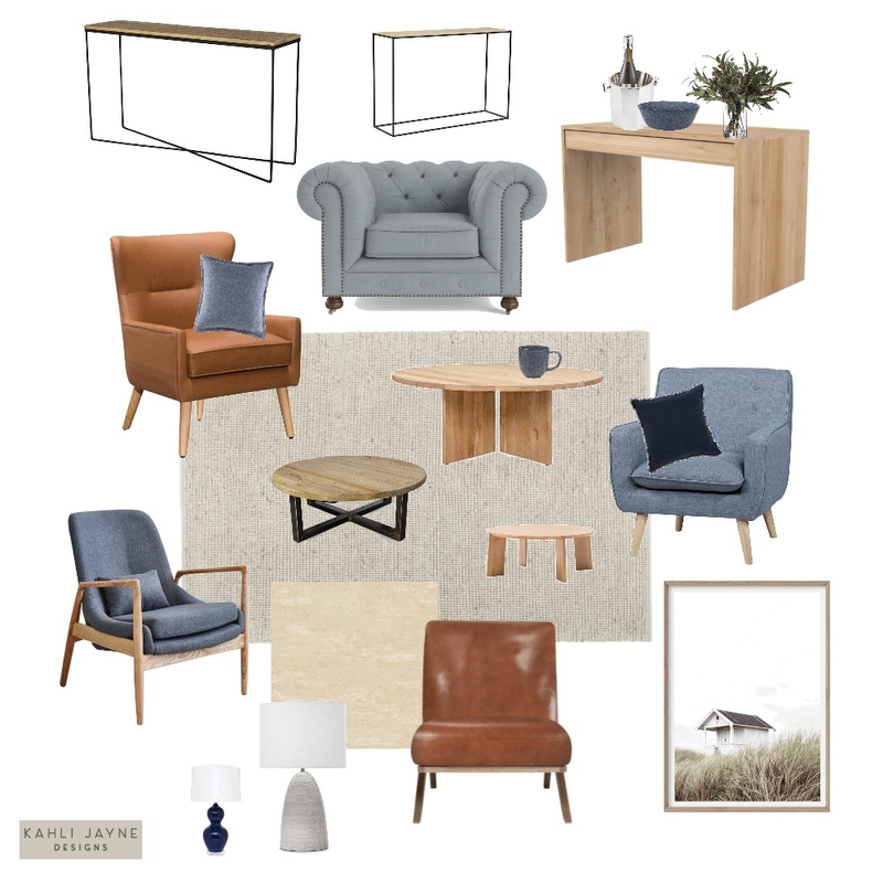 Industrial Hamptons Sitting Room Mood Board by Kahli Jayne Designs on Style Sourcebook