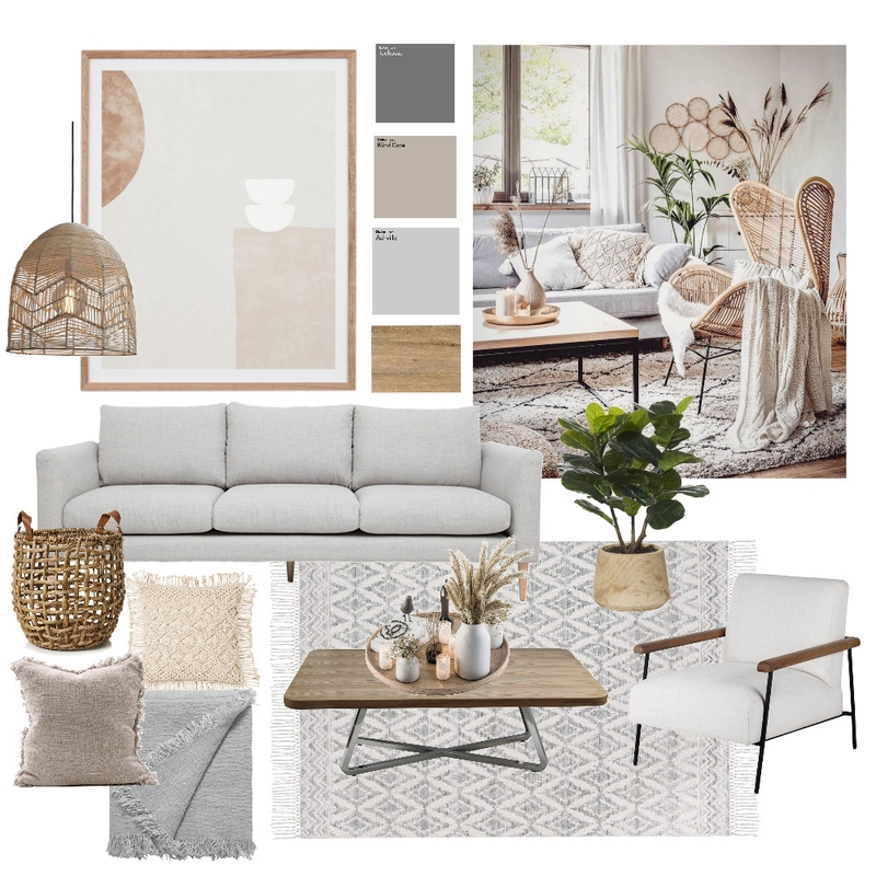 Boho living room by LK desing Mood Board by MilaKhadzhyradyeva on Style Sourcebook
