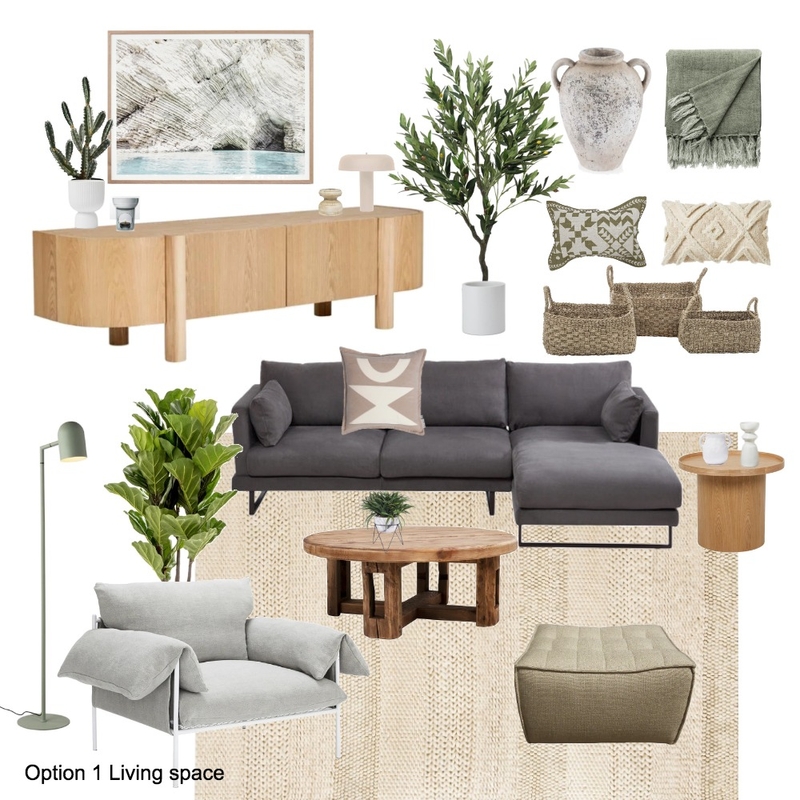 Jess & Steve Living space Concept 1 Mood Board by The Renovate Avenue on Style Sourcebook