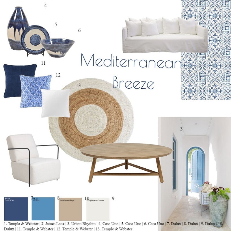 mediterranean breeze Mood Board by Melinda Paynter on Style Sourcebook