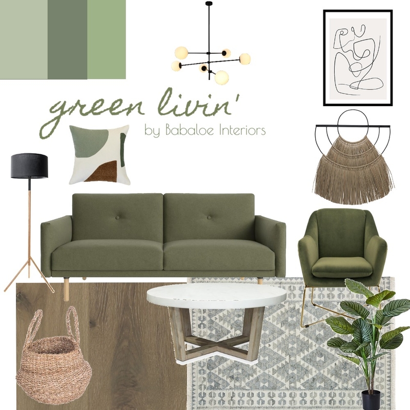 green living room Mood Board by Babaloe Interiors on Style Sourcebook