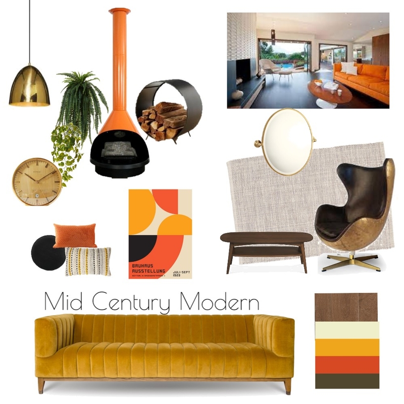 Mid Century Modern Mood Board by Corrine Dixon on Style Sourcebook