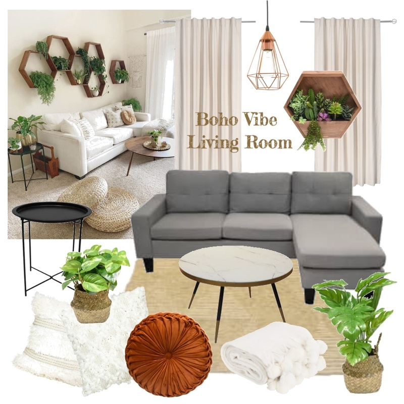 Boho Vibe Living Room Mood Board by Prahasti on Style Sourcebook