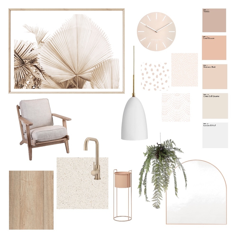 Powder & Polish Mood Board by Nook Interior Design + Styling on Style Sourcebook