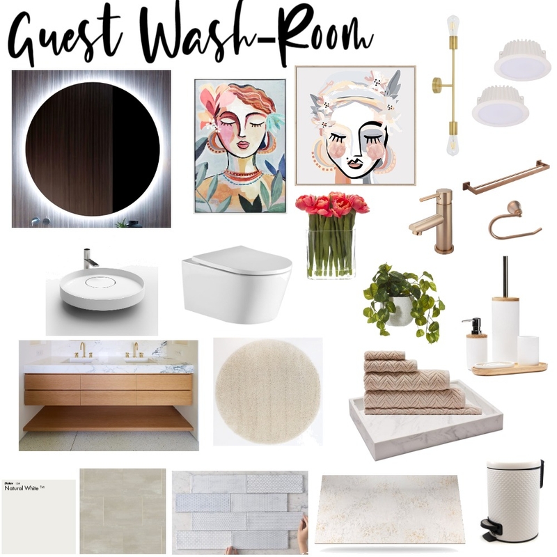 Guest Washroom Mood Board by Divine Designs by Fallon Hodgson on Style Sourcebook