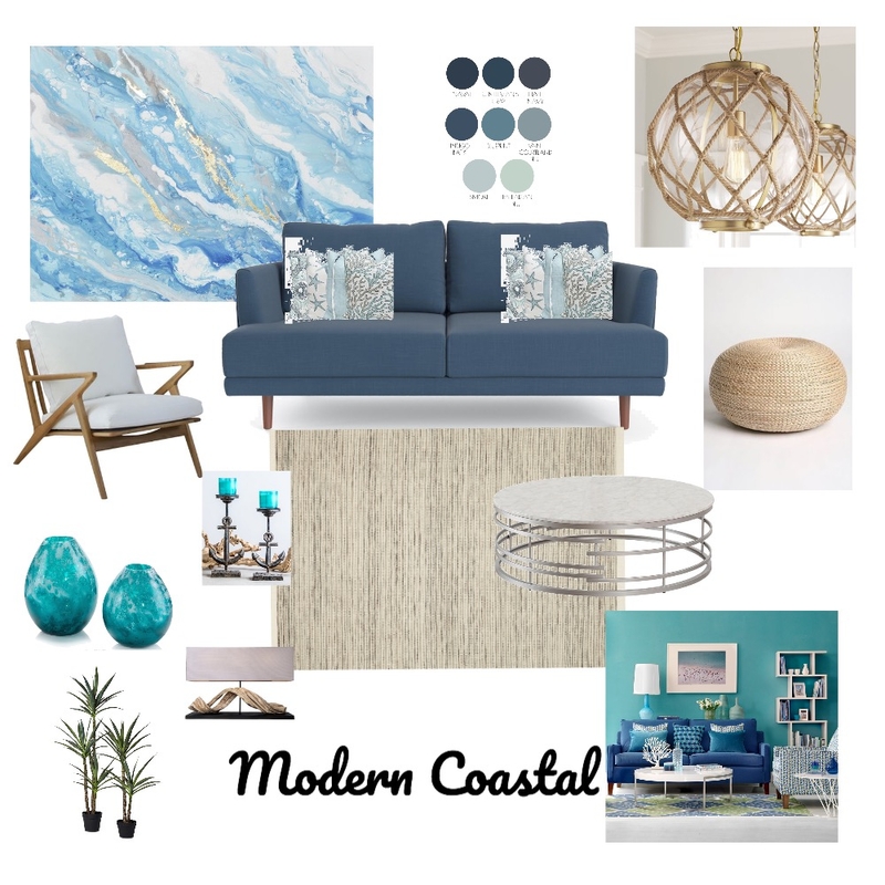 Modern Coastal Mood Board by KathrynMcl on Style Sourcebook