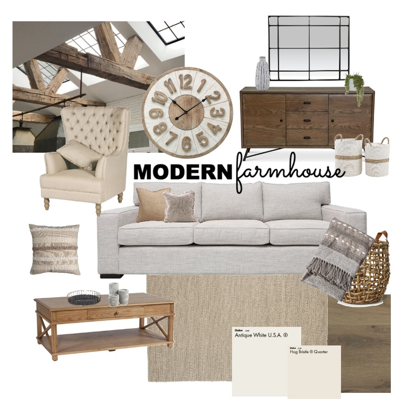 Modern Farmhouse Mood Board by MajbrithHomeandDesign on Style Sourcebook