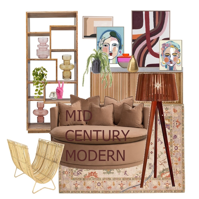 Mid Century Modern Mood Board by WHAT MRS WHITE DID on Style Sourcebook