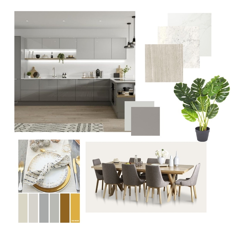 kitchen grey & gold Mood Board by AMIRA DALLI on Style Sourcebook