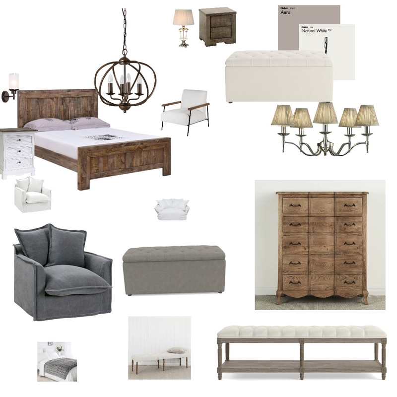 Warm Farmhouse bedroom Mood Board by Niqualdr on Style Sourcebook