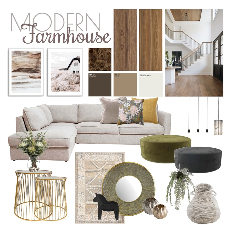Modern Farmhouse Mood Board by Studio RK on Style Sourcebook