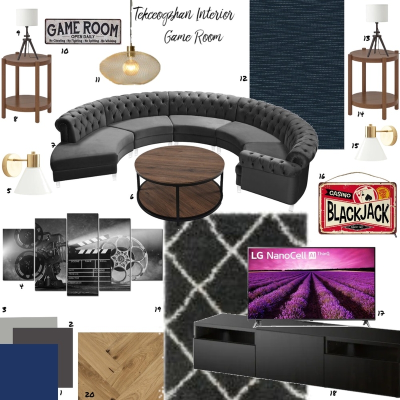 Game Room Mood Board by tekceogzhan on Style Sourcebook