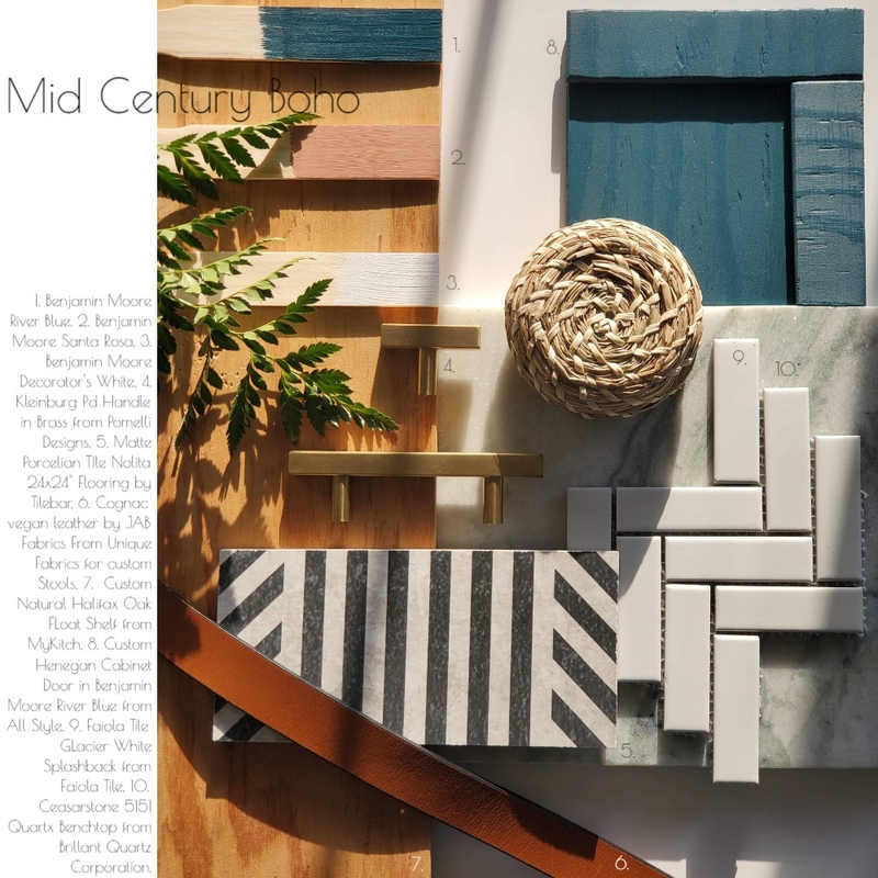 Mid Century Boho Kitchen Material Board Mood Board by cped011 on Style Sourcebook