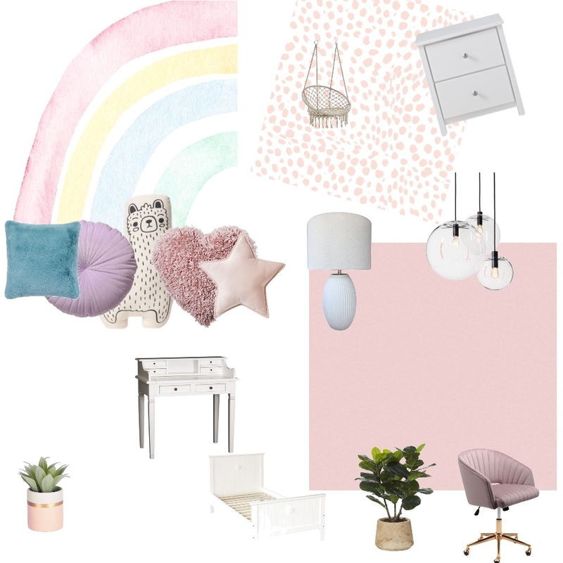 Heather’s pastel themed bedroom Mood Board by Noseflute on Style Sourcebook