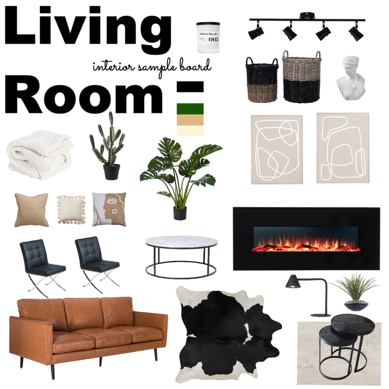 Living Room Sample Board Mood Board by Annabel Radutiu on Style Sourcebook
