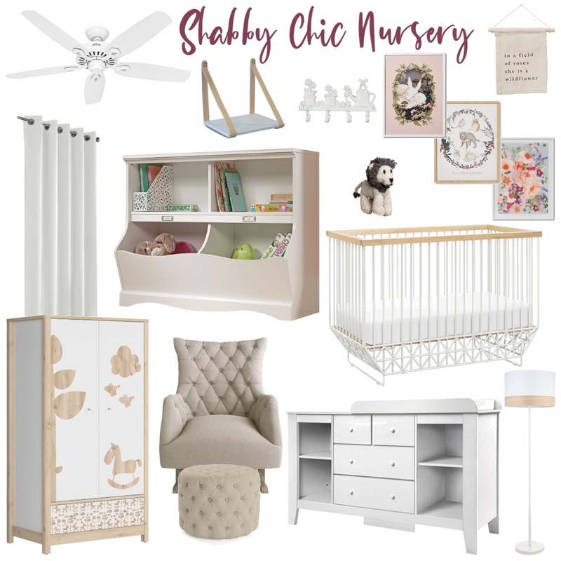 Shabby Chic Nursery Mood Board by Alvin Biene on Style Sourcebook