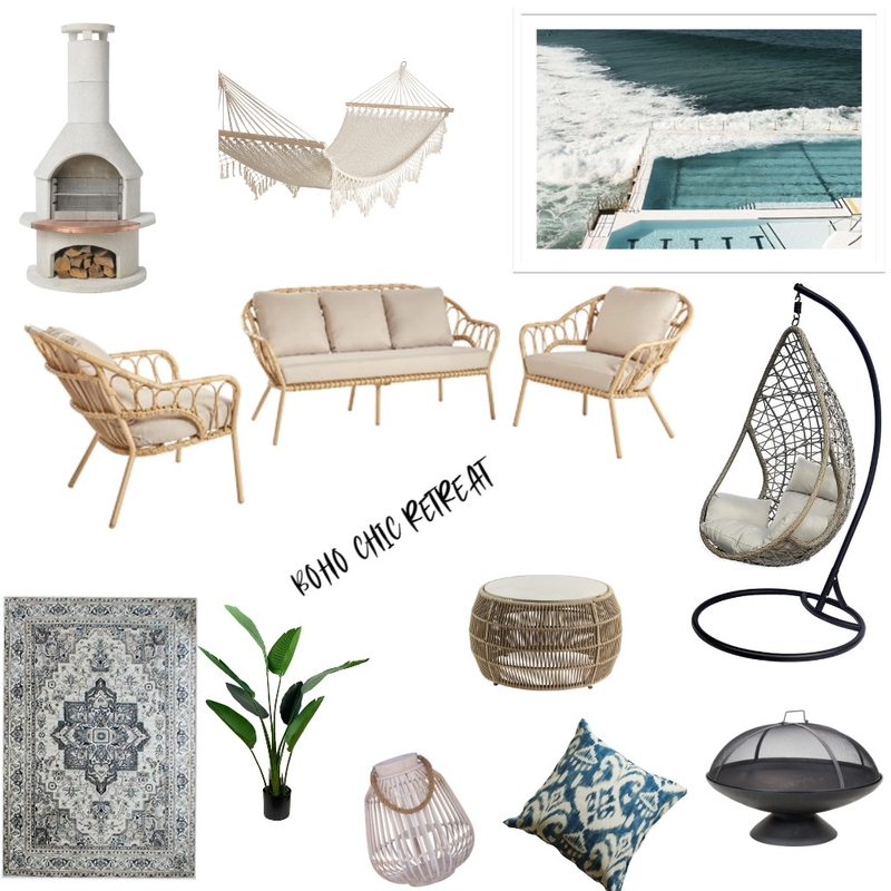 Boho chic outdoor space near the sea Mood Board by nicola harvey on Style Sourcebook