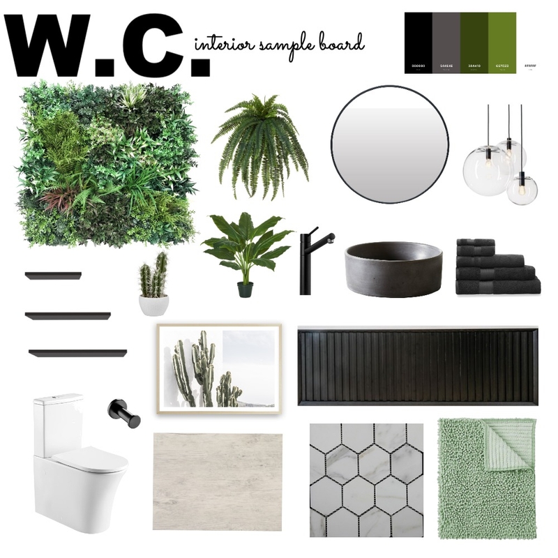 WC Interior Sample Board Mood Board by Annabel Radutiu on Style Sourcebook