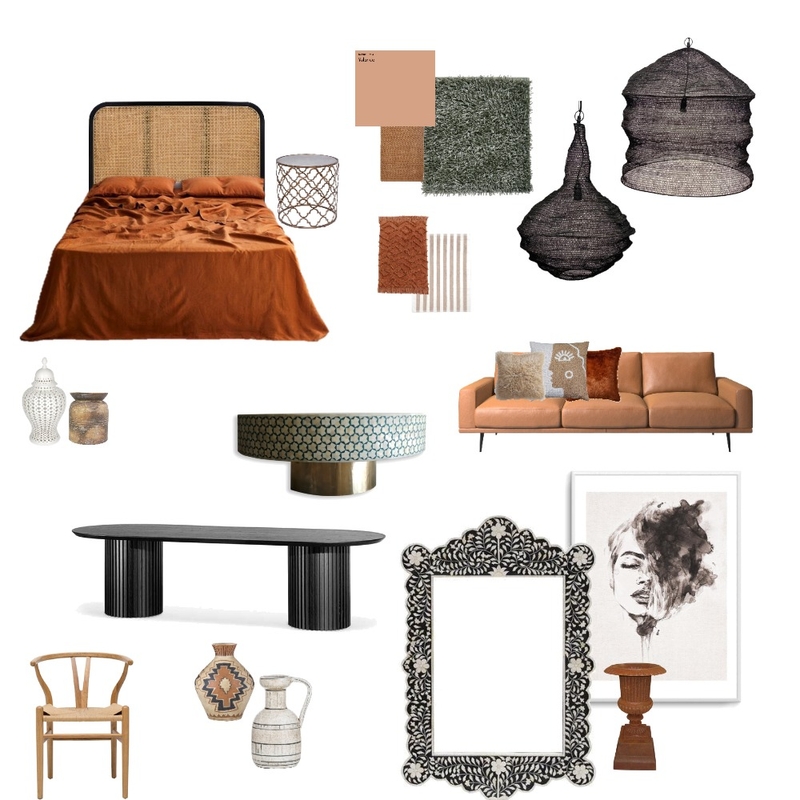 Boho Studio Apartment Mood Board by Kin of Eden on Style Sourcebook