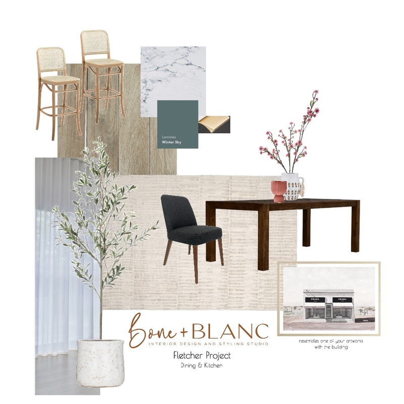 Fletcher Project - Kitchen/Dining Mood Board by bone + blanc interior design studio on Style Sourcebook