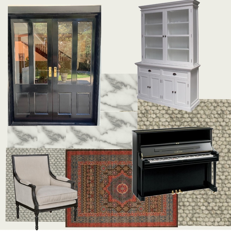 Piano Room Black Gloss Doors Mood Board by Mamma Roux Designs on Style Sourcebook