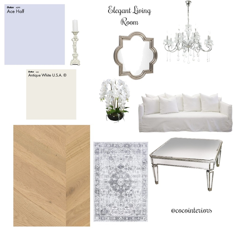 Purple Elegant Living Room Mood Board by Coco Interiors on Style Sourcebook
