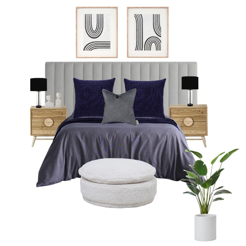 Navy Guest Bedroom Mood Board by STEPH PROPERTY STYLIST 〰 on Style Sourcebook