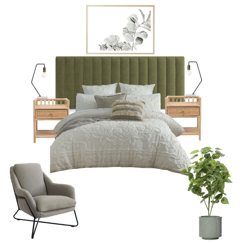 Olive Green Master Mood Board by BY STEPHANIE INTERIORS on Style Sourcebook