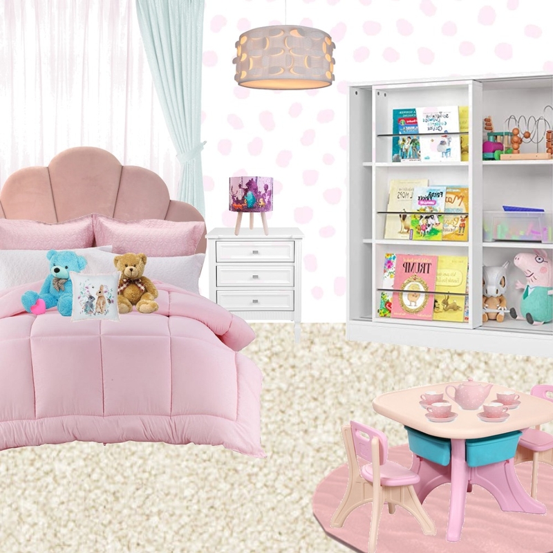 Girl's Blush Bedroom Mood Board by fsclinterior on Style Sourcebook