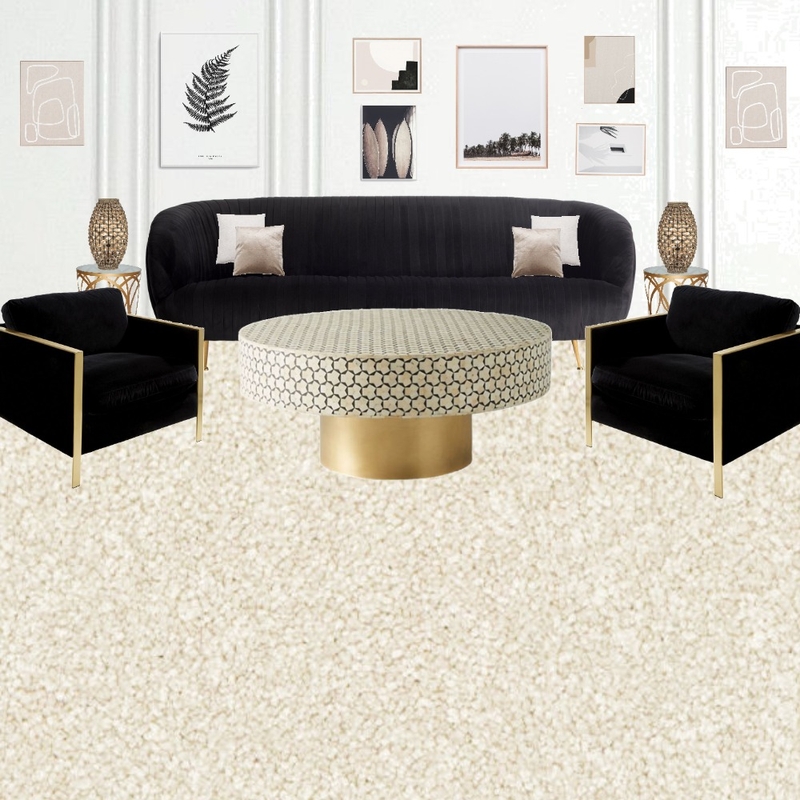 Black and Gold Living Room Mood Board by undefined on Style Sourcebook