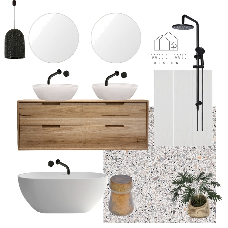 Earthy Bathroom Mood Board by Two By Two Design on Style Sourcebook