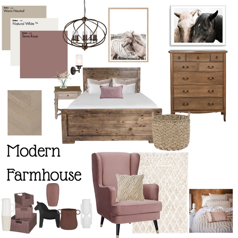 Modern Farmhouse bedroom Mood Board by Niqualdr on Style Sourcebook