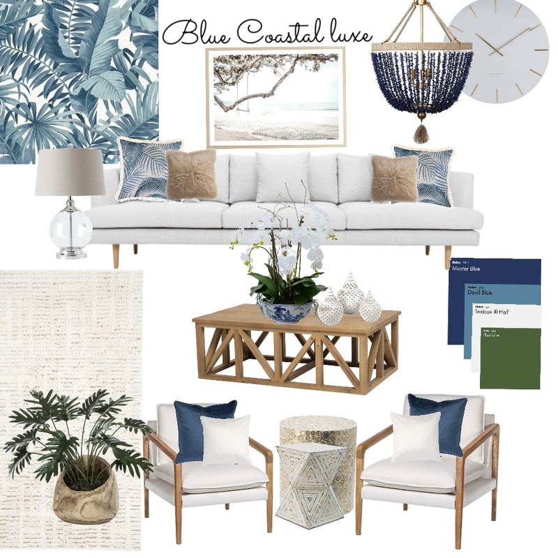 Blue Coastal Luxe Mood Board by Bronwyn Heslop on Style Sourcebook