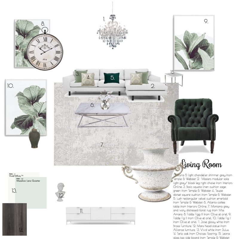Modern Victorian Living Room Mood Board by tee-tee on Style Sourcebook