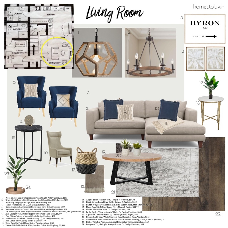 Living Room Sample Board - DONE Mood Board by Homes to Liv In on Style Sourcebook
