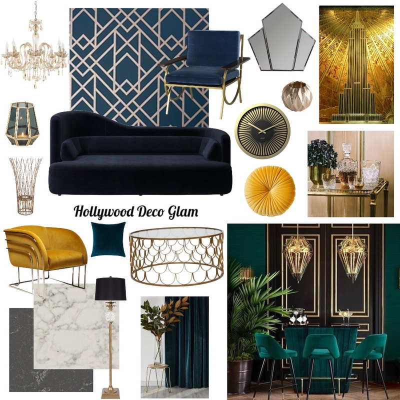 Hollywood Deco Glam Mood Board by juleslove on Style Sourcebook