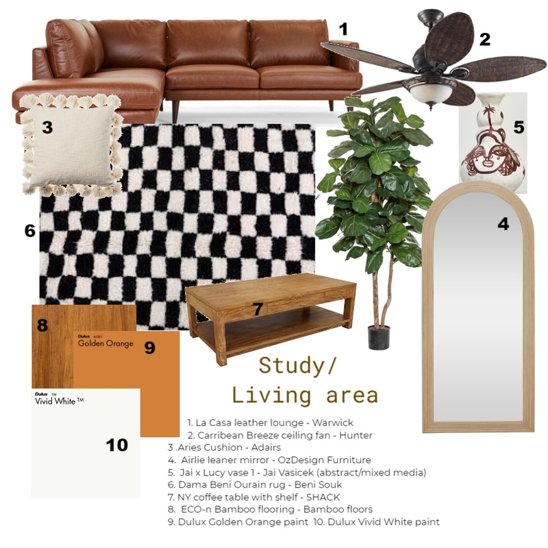 Study/Living area Mood Board by NicoleGhirardelli on Style Sourcebook