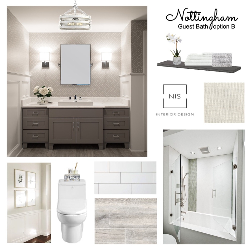 Nottingham Guest Bathroom (option B) Mood Board by Nis Interiors on Style Sourcebook