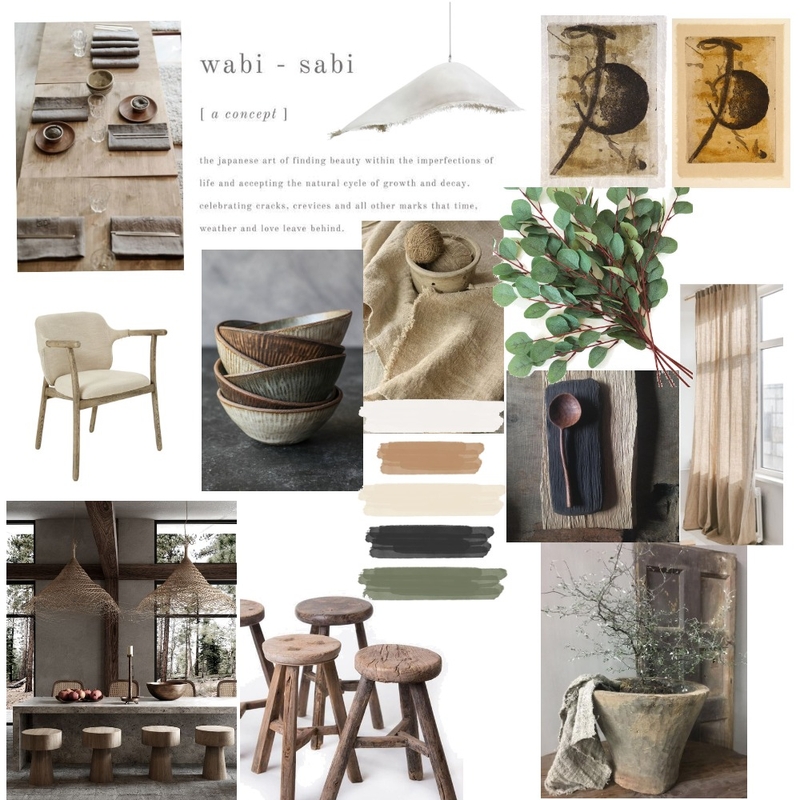 Wabi Sabi Final A Mood Board by Michelle Boyd on Style Sourcebook