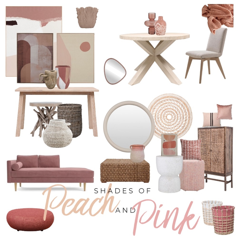 Shades of Pink & Peach Mood Board by Indigo19_2021 on Style Sourcebook