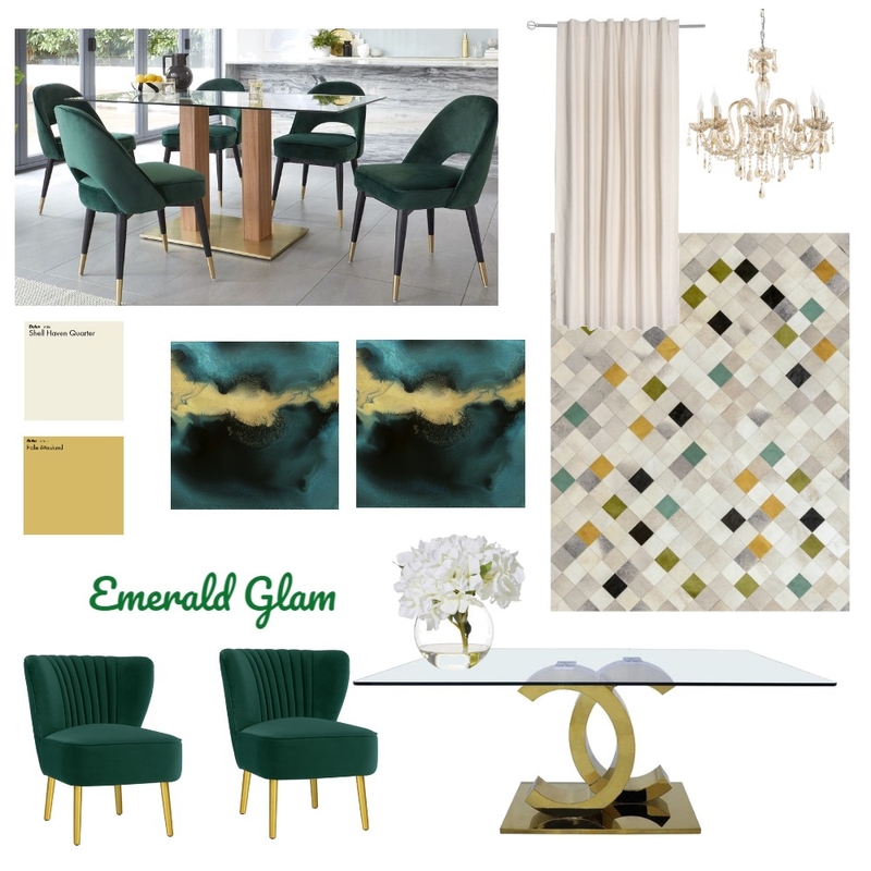 Emerald Glam Mood Board by AnjaliMurray on Style Sourcebook