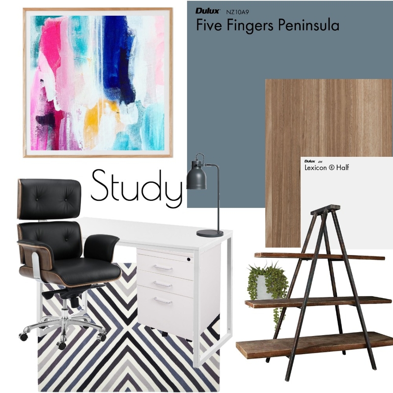 Contemporary Study Mood Board by AHJ Interior Design on Style Sourcebook