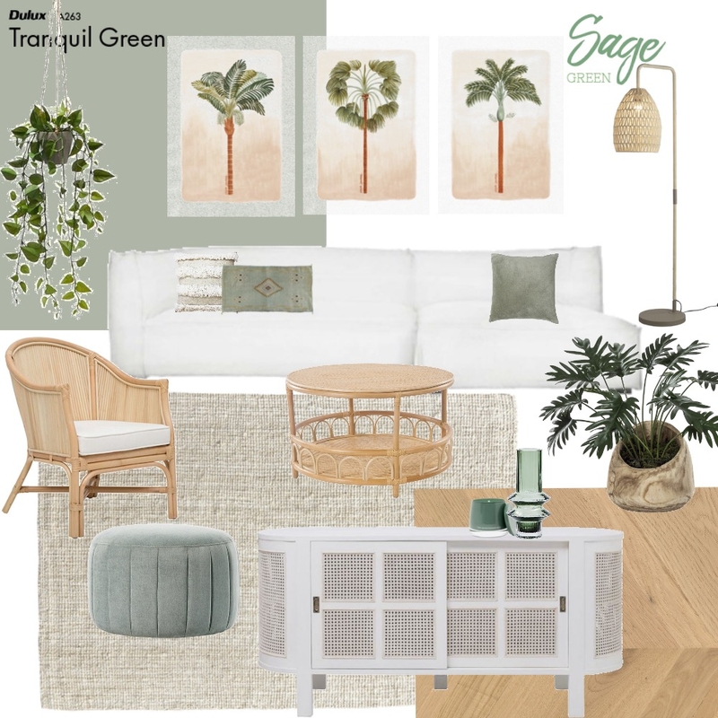 Sage Living Mood Board by Ashfoot Collective on Style Sourcebook