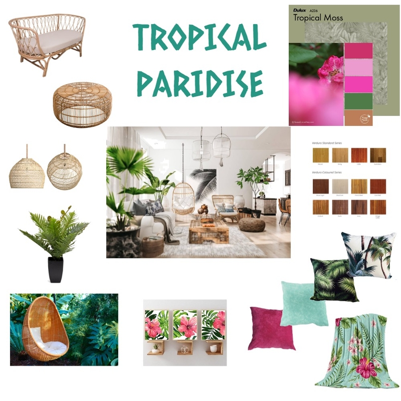 Tropical Paradise Mood Board by Kym Warburton on Style Sourcebook
